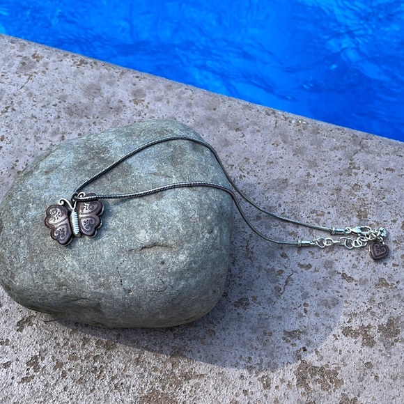 Brighton necklace 8" with butterfly pendant - Picture 2 of 7